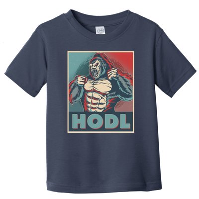 Vintage Vote HODL Crypto Currency Gorilla Ape Toddler T-Shirt