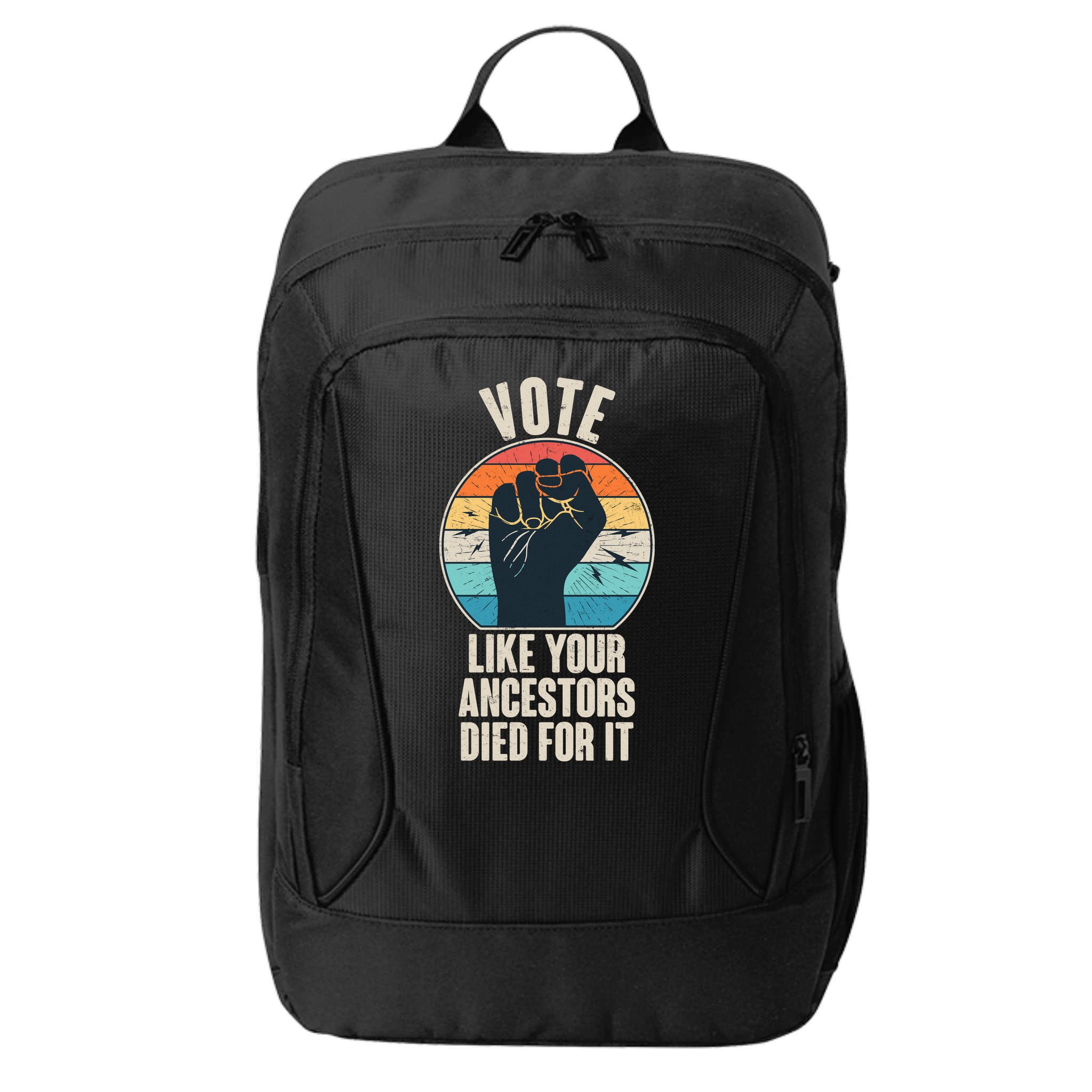 Vintage Vote Like Your Ancestors Died For It Protest Fist City Backpack