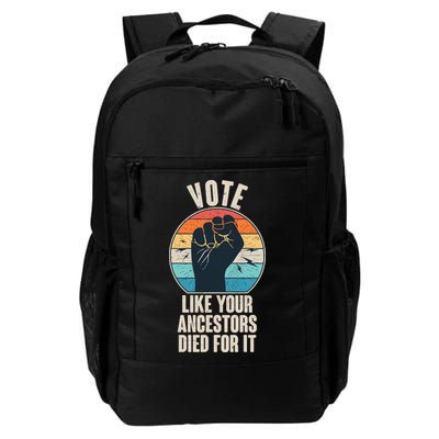 Vintage Vote Like Your Ancestors Died For It Protest Fist Backpack