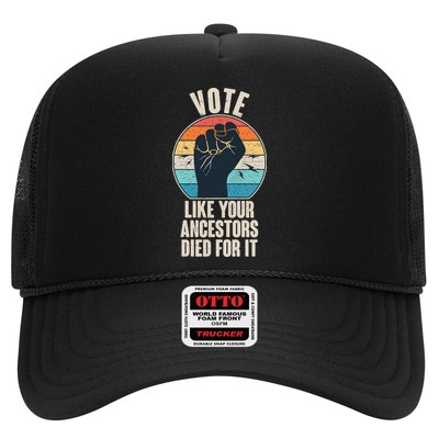 Vintage Vote Like Your Ancestors Died For It Protest Fist Trucker Hat