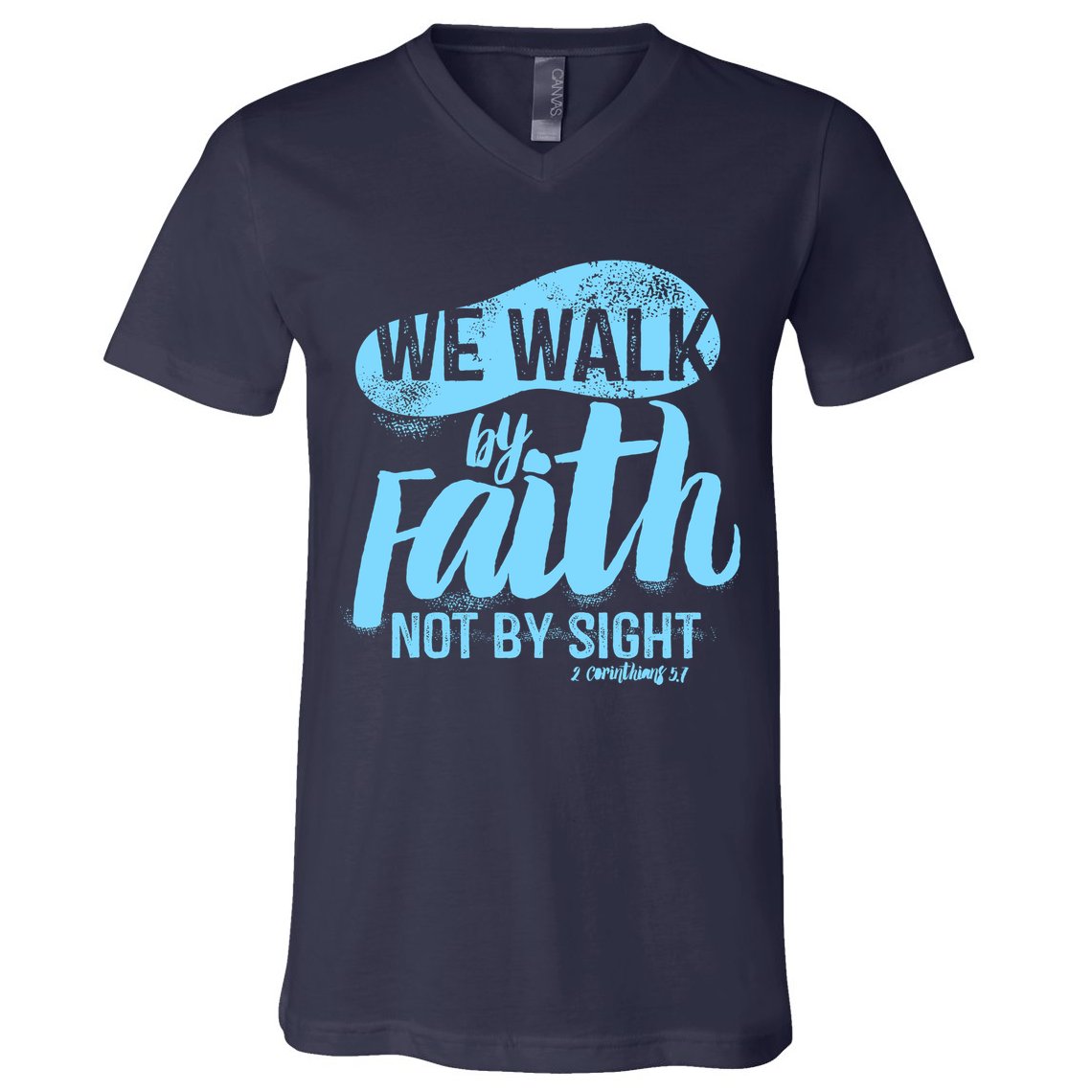 Vintage Walk By Faith Not By Sight V-Neck T-Shirt