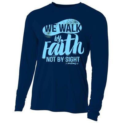 Vintage Walk By Faith Not By Sight Cooling Performance Long Sleeve Crew