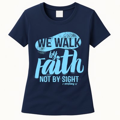 Vintage Walk By Faith Not By Sight Womens T-Shirt