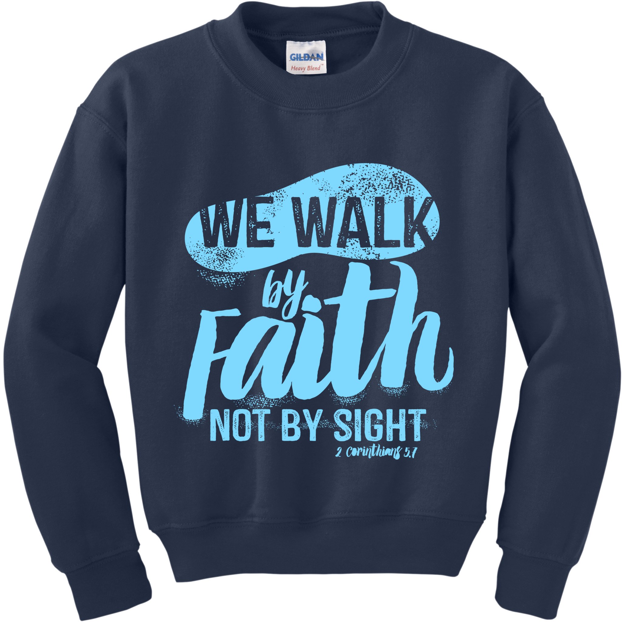 Vintage Walk By Faith Not By Sight Kids Sweatshirt