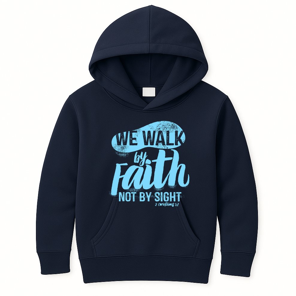 Vintage Walk By Faith Not By Sight Kids Hoodie