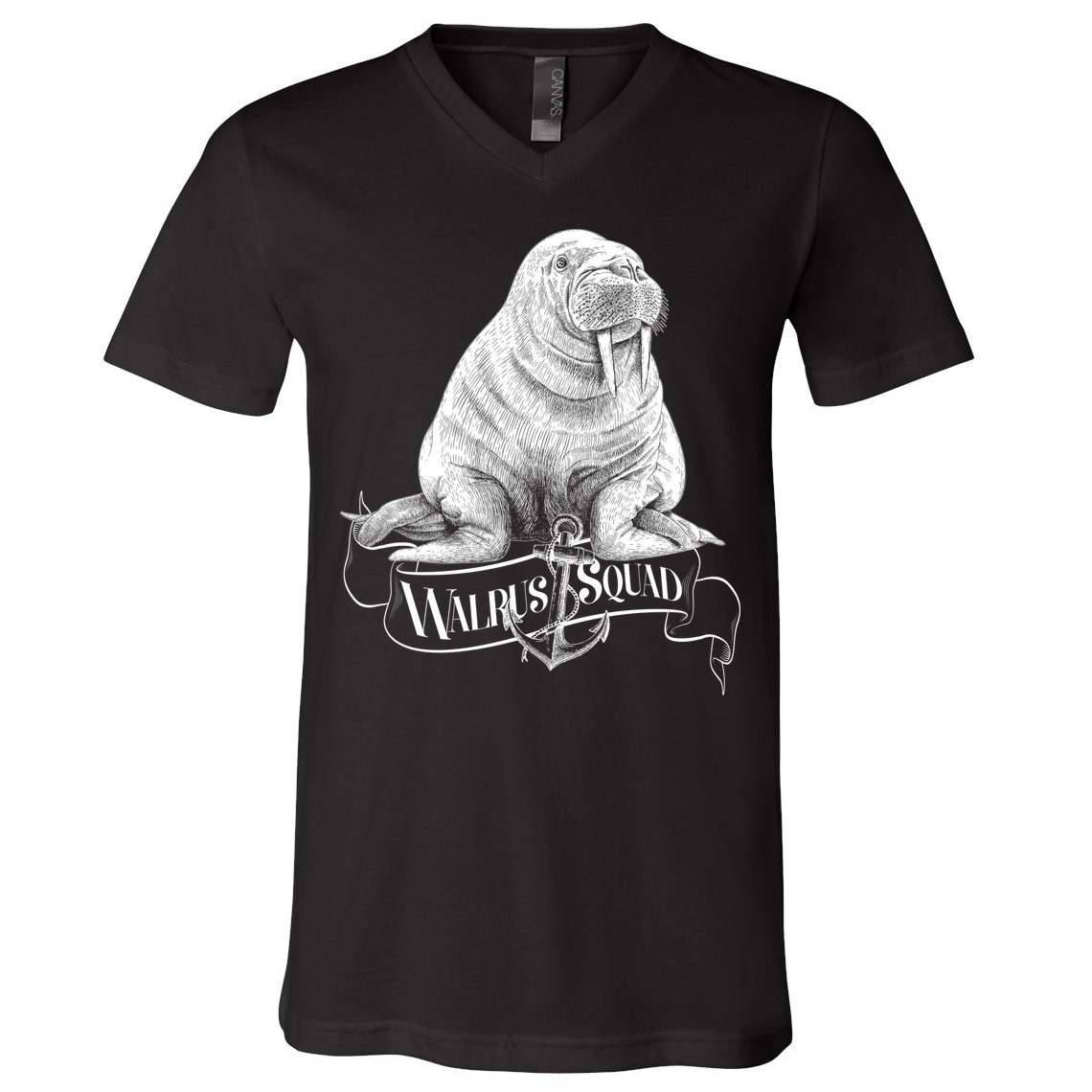 Vintage Walrus Squad V-Neck T-Shirt