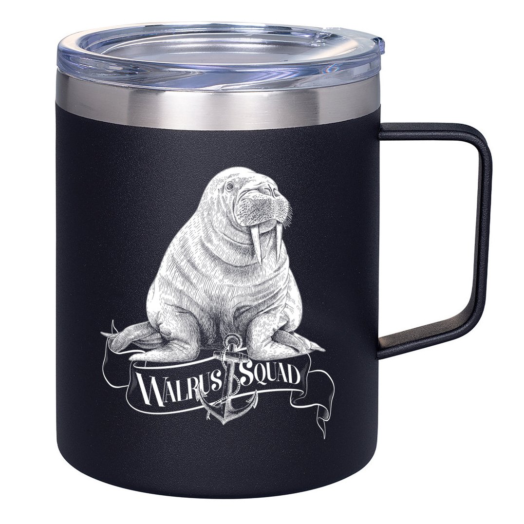 Vintage Walrus Squad 12oz Stainless Steel Coffee Mug
