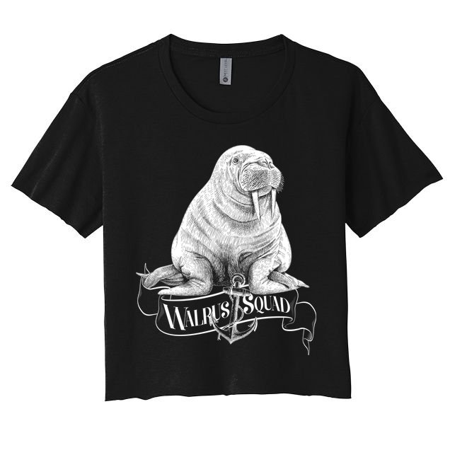 Vintage Walrus Squad Crop Top