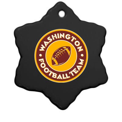 Vintage Washington Football Team Logo Emblem Ceramic Star Ornament