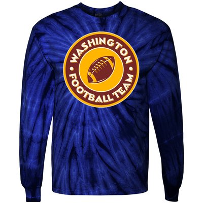 Vintage Washington Football Team Logo Emblem Tie-Dye Long Sleeve Shirt