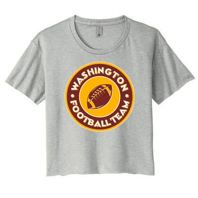 Vintage Washington Football Team Logo Emblem Women's Crop Top Tee