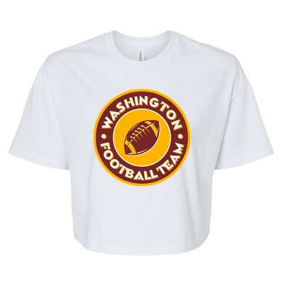 Vintage Washington Football Team Logo Emblem Bella+Canvas Jersey Crop Tee