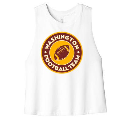 Vintage Washington Football Team Logo Emblem Women's Racerback Cropped Tank