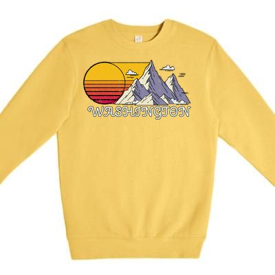 Vintage Washington State Retro Premium Crewneck Sweatshirt