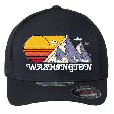 Vintage Washington State Retro Flexfit Unipanel Trucker Cap