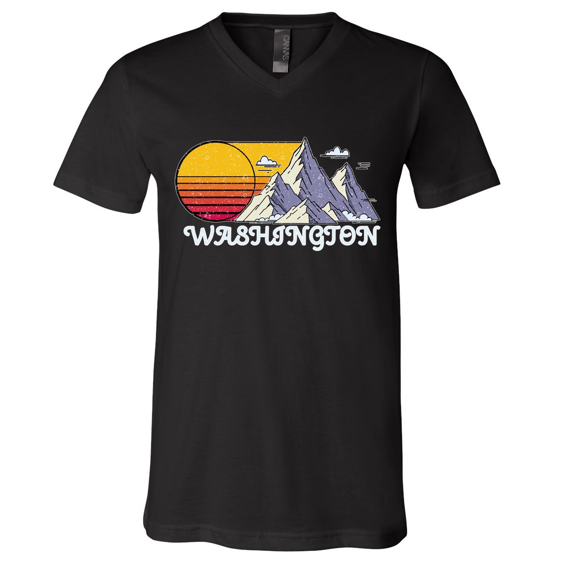 Vintage Washington State Retro V-Neck T-Shirt