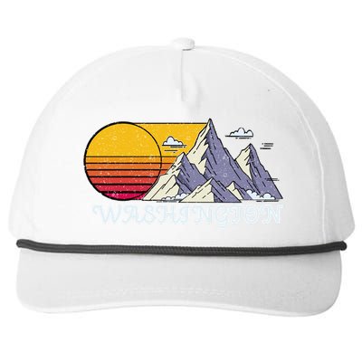 Vintage Washington State Retro Snapback Five-Panel Rope Hat