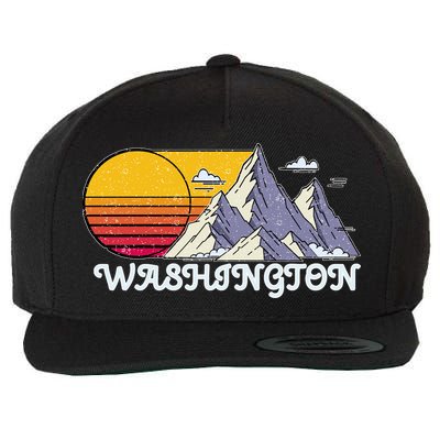 Vintage Washington State Retro Wool Snapback Cap