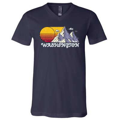 Vintage Washington State Retro V-Neck T-Shirt