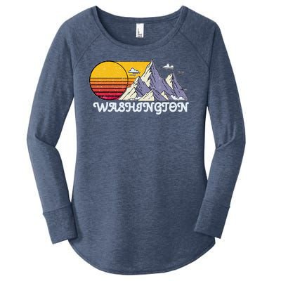 Vintage Washington State Retro Women's Perfect Tri Tunic Long Sleeve Shirt