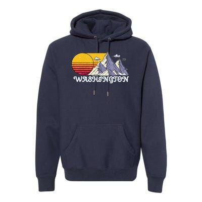 Vintage Washington State Retro Premium Hoodie