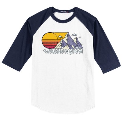 Vintage Washington State Retro Baseball Sleeve Shirt