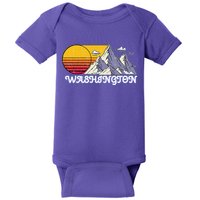 Vintage Washington State Retro Baby Bodysuit