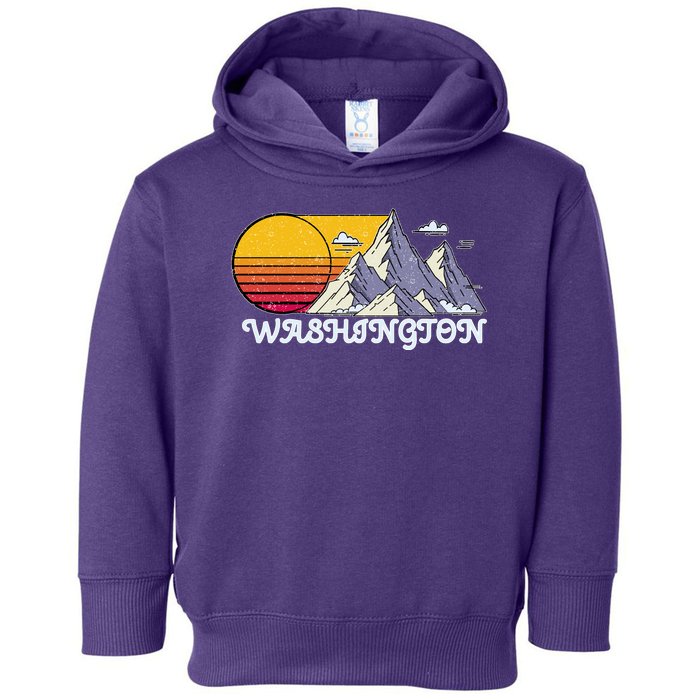 Vintage Washington State Retro Toddler Hoodie