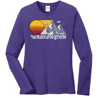 Vintage Washington State Retro Ladies Long Sleeve Shirt