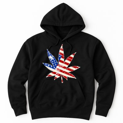 Vintage Weed American Flag 420 Hoodie