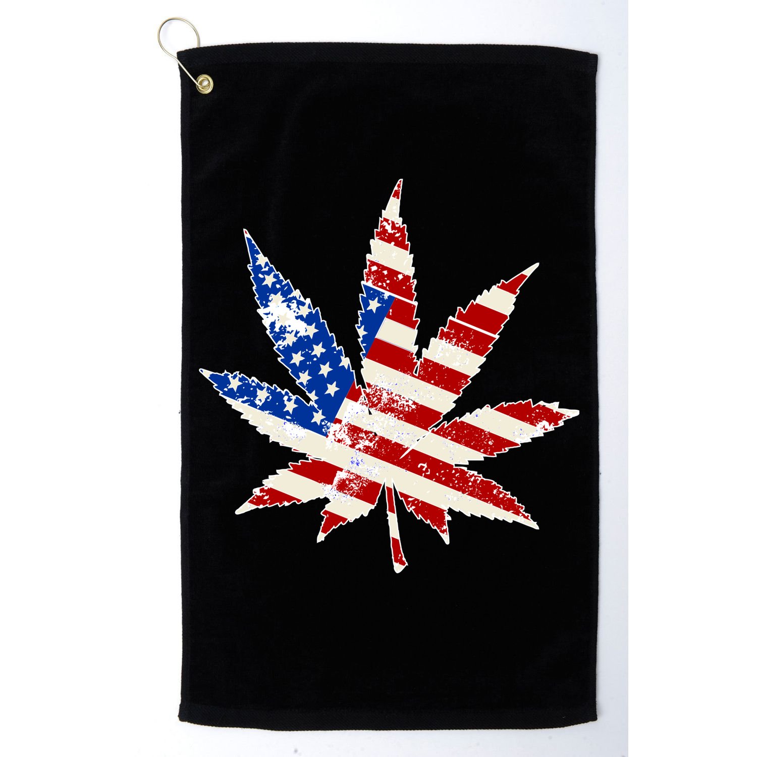 Vintage Weed American Flag 420 Golf Towel