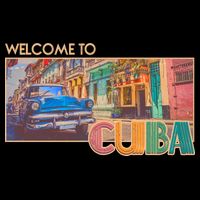Vintage Welcome To Cuba Travel Poster Banner Backpack