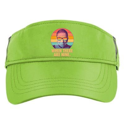 Vintage When There Are Nine Ruth Bader Ginsburg Tribute Adult Drive Performance Visor