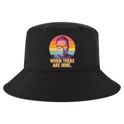 Vintage When There Are Nine Ruth Bader Ginsburg Tribute Cool Comfort Performance Bucket Hat