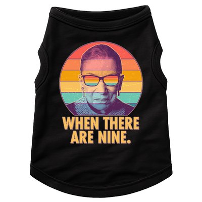 Vintage When There Are Nine Ruth Bader Ginsburg Tribute Doggie Tank