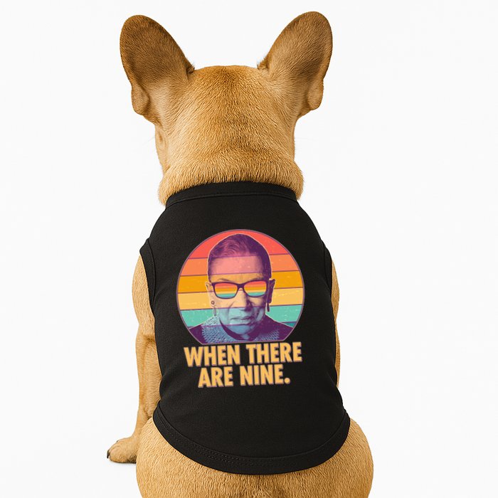 Vintage When There Are Nine Ruth Bader Ginsburg Tribute Doggie Tank