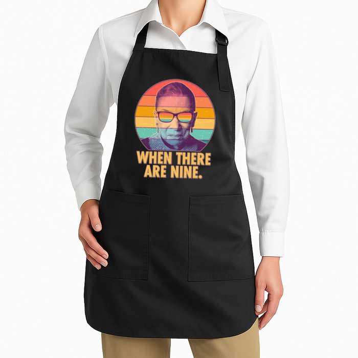 Vintage When There Are Nine Ruth Bader Ginsburg Tribute Apron