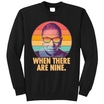 Vintage When There Are Nine Ruth Bader Ginsburg Tribute Sweatshirt