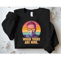 Vintage When There Are Nine Ruth Bader Ginsburg Tribute Sweatshirt