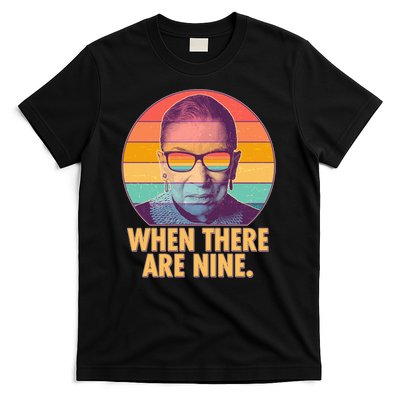 Vintage When There Are Nine Ruth Bader Ginsburg Tribute T-Shirt