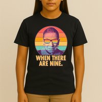 Vintage When There Are Nine Ruth Bader Ginsburg Tribute T-Shirt