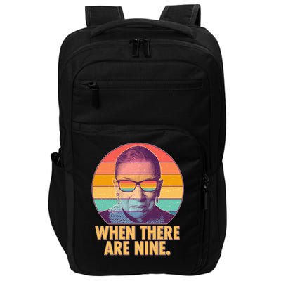 Vintage When There Are Nine Ruth Bader Ginsburg Tribute Impact Tech Backpack