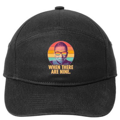Vintage When There Are Nine Ruth Bader Ginsburg Tribute 7-Panel Snapback Hat