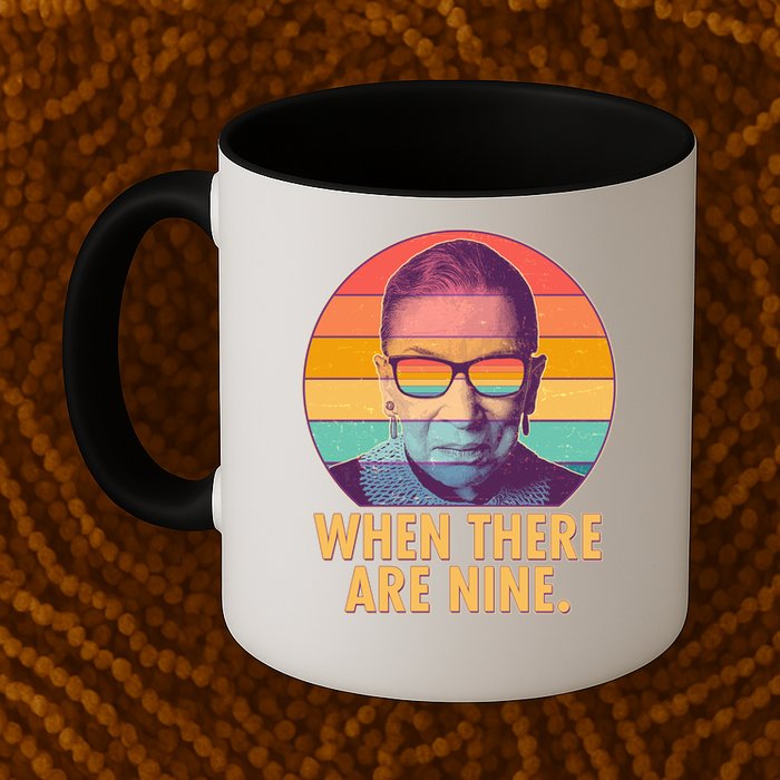 Vintage When There Are Nine Ruth Bader Ginsburg Tribute Mug