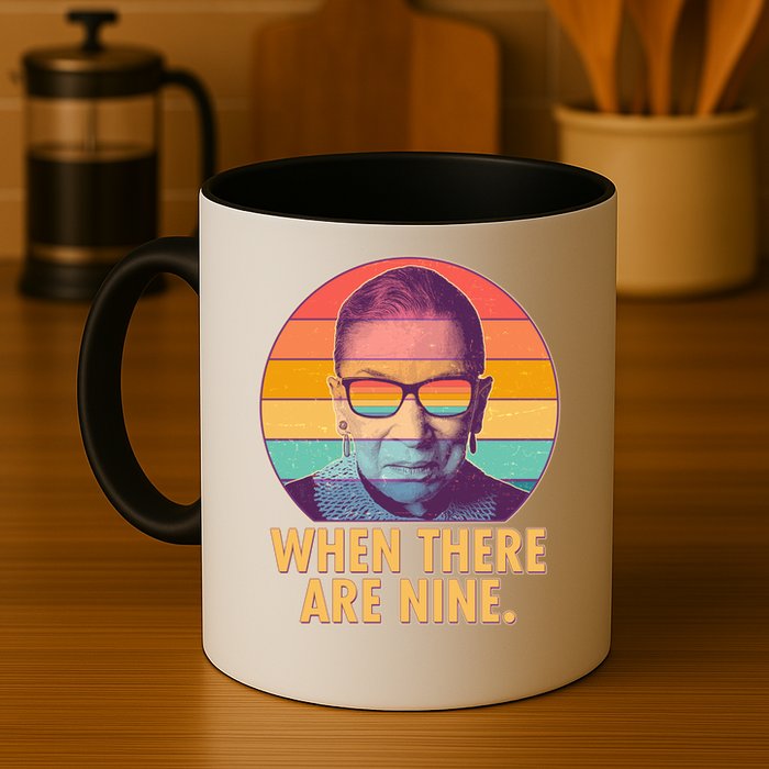 Vintage When There Are Nine Ruth Bader Ginsburg Tribute Mug