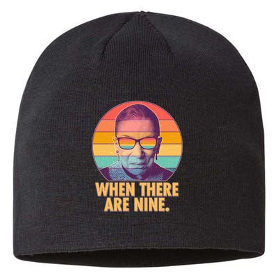 Vintage When There Are Nine Ruth Bader Ginsburg Tribute Sustainable Beanie