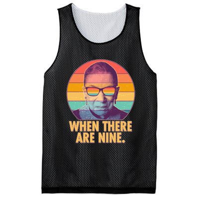 Vintage When There Are Nine Ruth Bader Ginsburg Tribute Mesh Reversible Basketball Jersey Tank