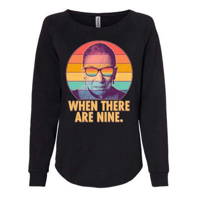 Vintage When There Are Nine Ruth Bader Ginsburg Tribute Womens California Wash Sweatshirt