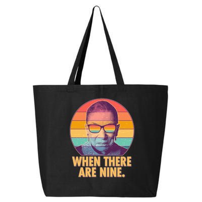 Vintage When There Are Nine Ruth Bader Ginsburg Tribute 25L Jumbo Tote