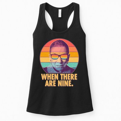 Vintage When There Are Nine Ruth Bader Ginsburg Tribute Womens Tank Top